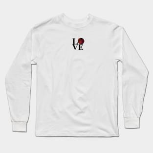 Love text with finger print heart Long Sleeve T-Shirt